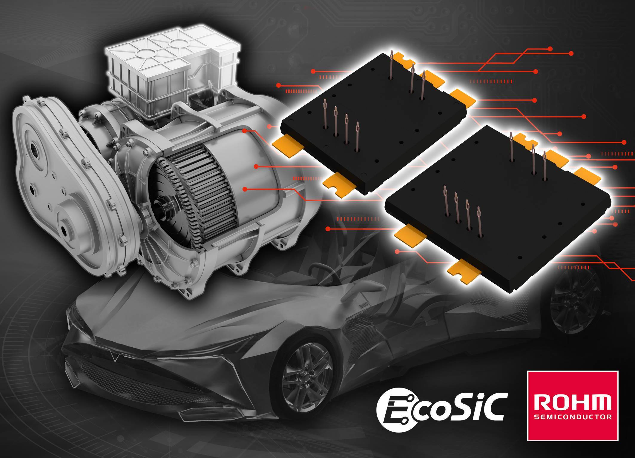 ROHM开发出新型二合一 SiC封装模块“TRCDRIVE pack”