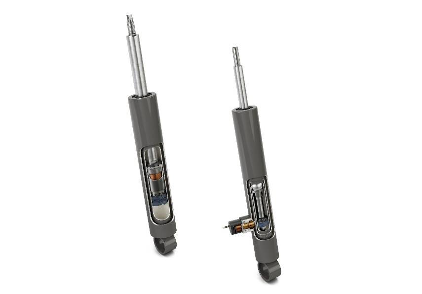 A close-up of several parts of a shock absorber AI-generated content may be incorrect.