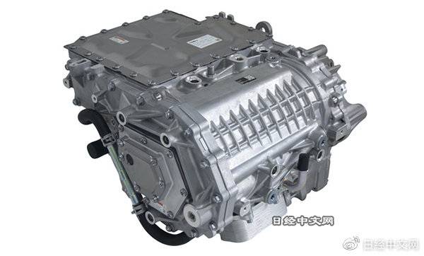 最大输出功率为200千瓦的“E-Axle”。用于迷你纯电动车的产品输出功率设想在十分之一左右