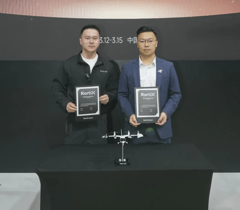 RortiX与时的科技达成深度战略合作,签署100架E20 eVTOL采购协议